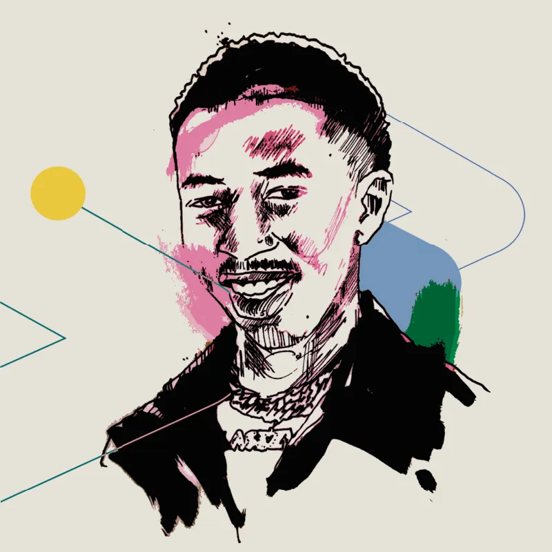 Illustrated portrait of Lasizwe Dambuza