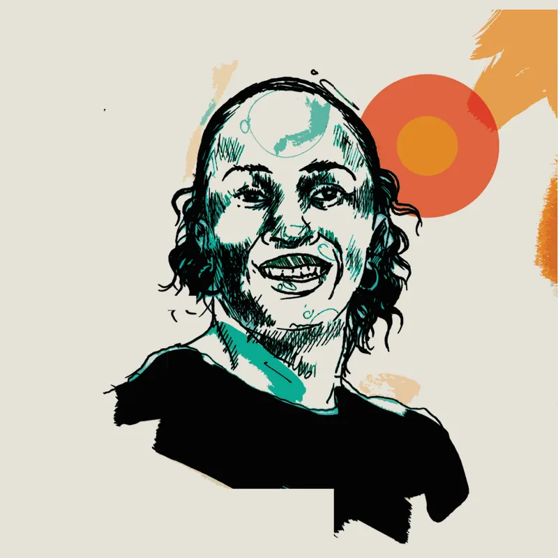 Illustrated portrait of Mbali Nhlapho