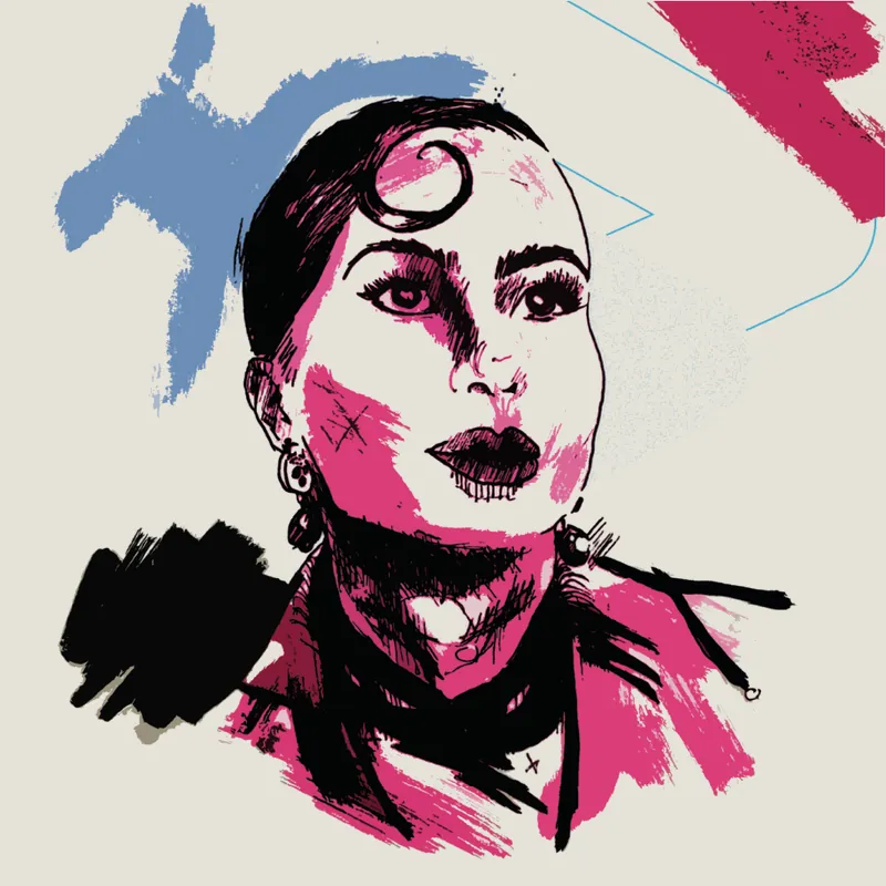Illustrated portrait of Nadia Jaftha