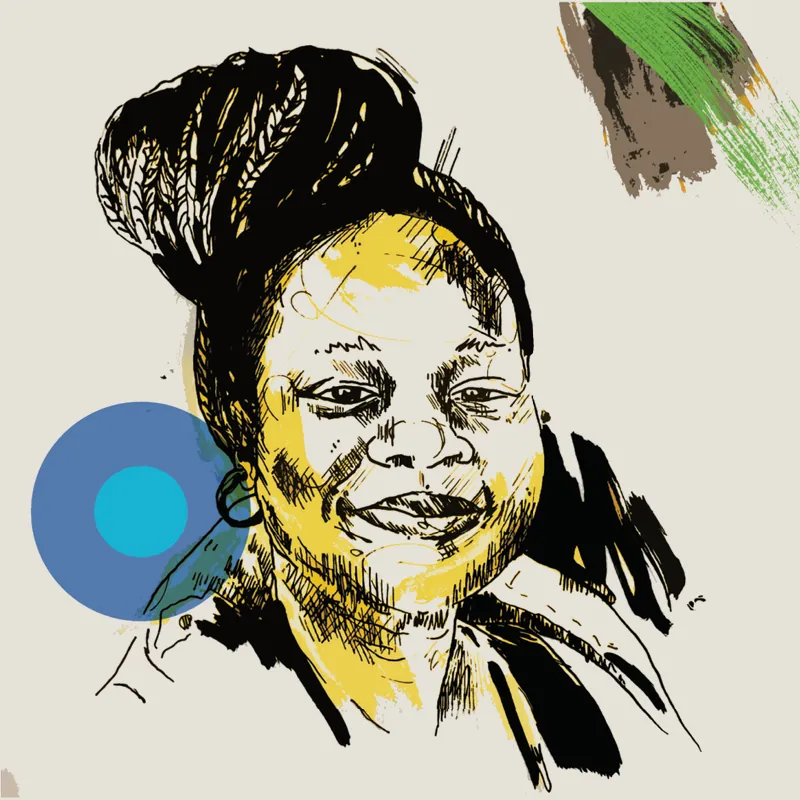 Illustrated portrait of Popi Sibiya