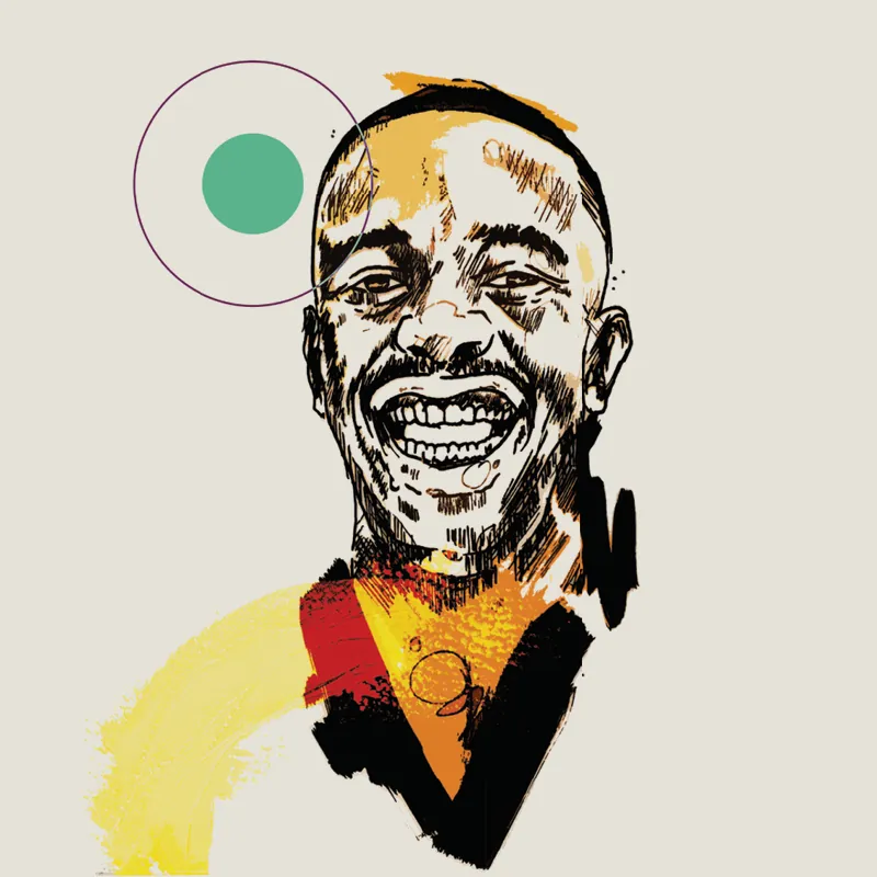 Illustrated portrait of Primo Baloyi
