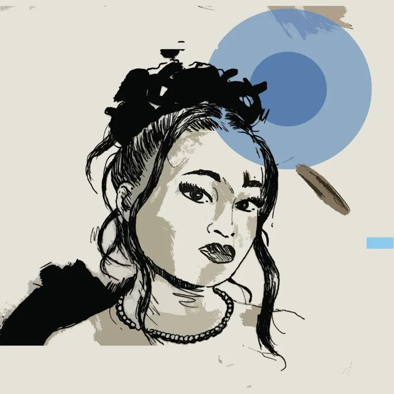 Illustrated portrait of Zintle Zee Mofokeng
